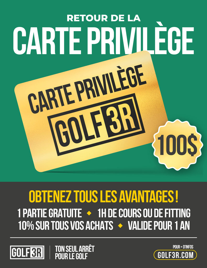 Carte Privilège annuelle - Golf3R