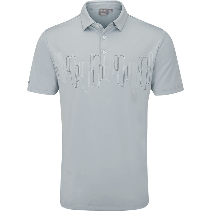 Ping Arizona Cactus Golf Polo Shirt - Pearl Grey Ping Arizona Cactus Golf Polo Shirt - Pearl Grey